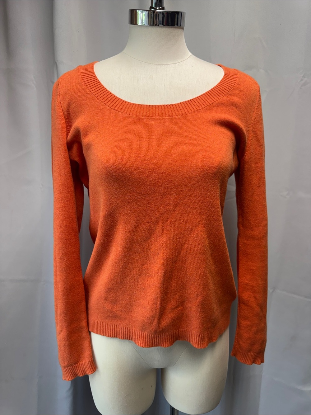 LOFT Orange Scoop Neck Sweater